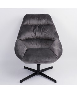 Πολυθρόνα ArteLibre CHANTIERI Γκρι Ύφασμα/Μέταλλο 94x71x83cm