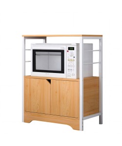 Ραφιέρα Κουζίνας ArteLibre AMUR Δρυς/Λευκό MDF/Μέταλλο 60x30x70cm