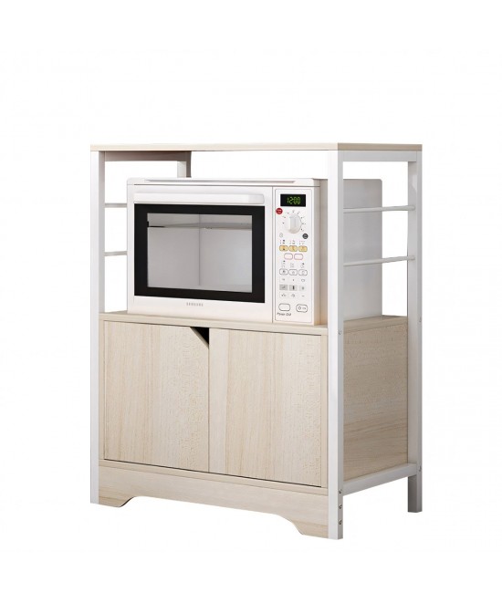 Ραφιέρα Κουζίνας ArteLibre AMUR Maple/Λευκό MDF/Μέταλλο 60x30x70cm Ραφιέρα Κουζίνας ArteLibre AMUR Maple/Λευκό MDF/Μέταλλο 60x30x70cm