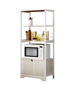 Ραφιέρα Κουζίνας ArteLibre CARIBOU Maple/Λευκό MDF/Μέταλλο 60x30x120cm