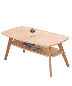 Τραπεζάκι Σαλονιού ArteLibre KHOBI Φυσικό MDF/Ξύλο 100x48x45cm