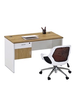 Γραφείο Επαγγελματικό ArteLibre ELDERFLOWER Λευκό/Φυσικό Μοριοσανίδα 120x60x75cm