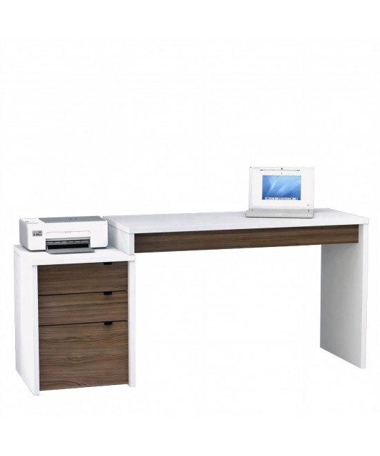 Γραφείο Επαγγελματικό ArteLibre EDELWEISS Λευκό/Καρυδί Μοριοσανίδα 120x60x75cm Γραφείο Επαγγελματικό ArteLibre EDELWEISS Λευκό/Καρυδί Μοριοσανίδα 120x60x75cm