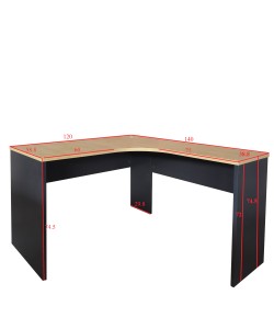 Γραφείο Επαγγελματικό Γωνιακό ArteLibre GALAX Φυσικό/Ανθρακί Μοριοσανίδα 140x120x75cm