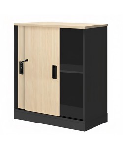 Ντουλάπι Γραφείου ArteLibre GALAX Φυσικό/Ανθρακί Μοριοσανίδα 80x40x80cm