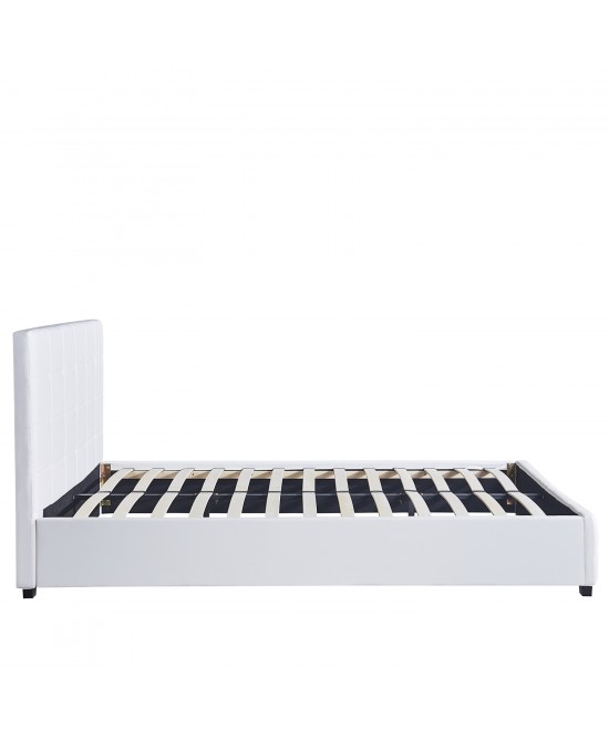 Κρεβάτι ArteLibre ABELIA Λευκό PU 214.5x170x100cm (Στρώμα 160x200cm)