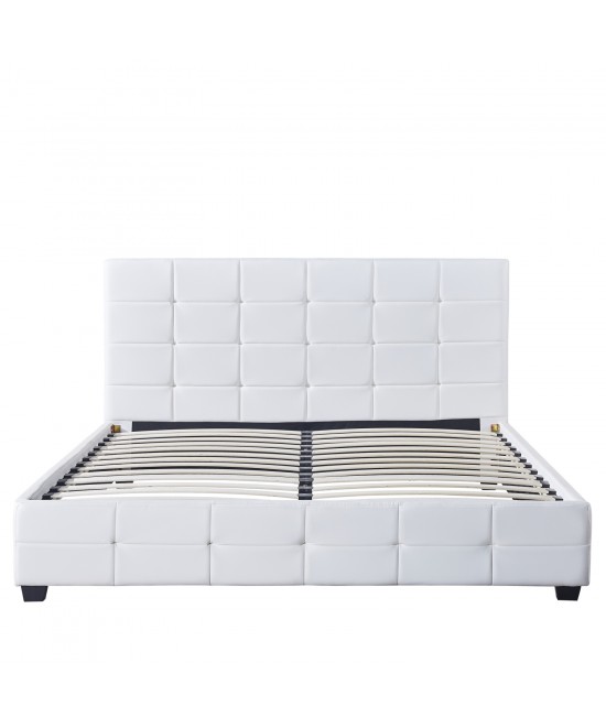 Κρεβάτι ArteLibre ABELIA Λευκό PU 214.5x170x100cm (Στρώμα 160x200cm)