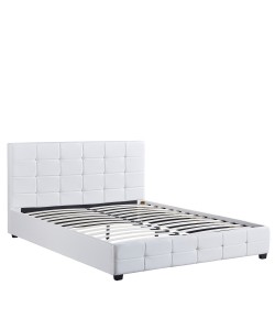 Κρεβάτι ArteLibre ABELIA Λευκό PU 214.5x170x100cm (Στρώμα 160x200cm)