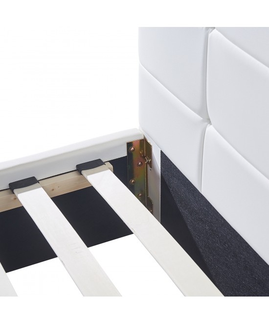 Κρεβάτι ArteLibre ABELIA Λευκό PU 214.5x170x100cm (Στρώμα 160x200cm)