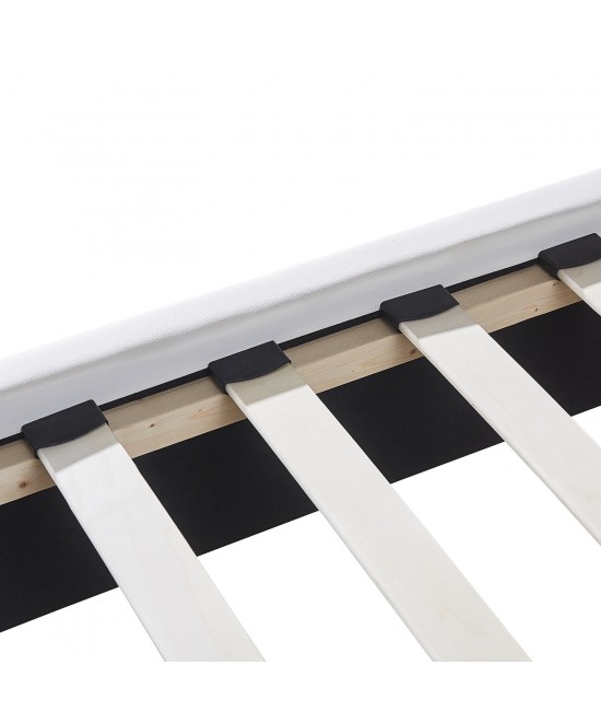 Κρεβάτι ArteLibre ABELIA Λευκό PU 214.5x170x100cm (Στρώμα 160x200cm)