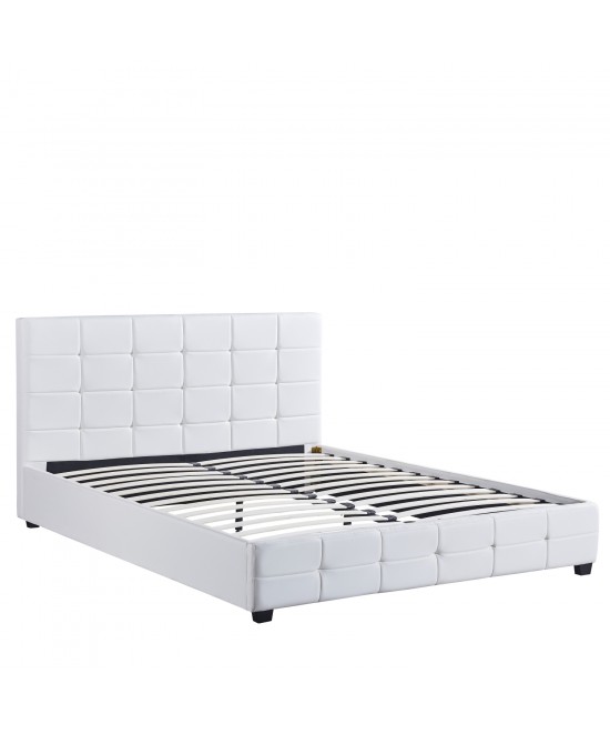 Κρεβάτι ArteLibre ABELIA Λευκό PU 214.5x170x100cm (Στρώμα 160x200cm)