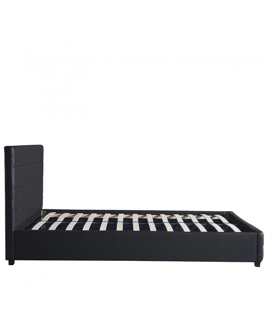 Κρεβάτι ArteLibre ABELIA Μαύρο PU 214.5x170x100cm (Στρώμα 160x200cm)