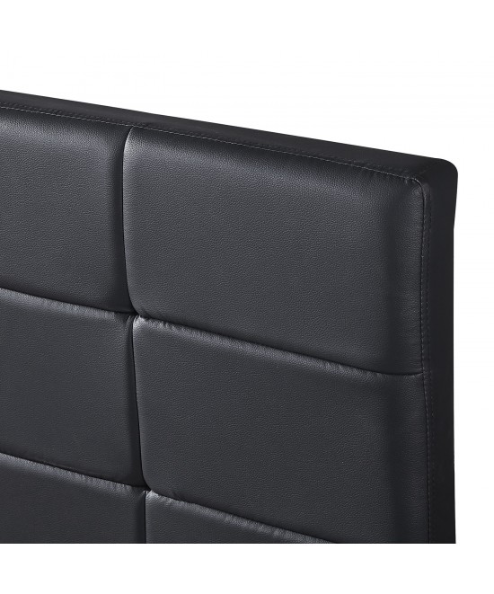 Κρεβάτι ArteLibre ABELIA Μαύρο PU 214.5x170x100cm (Στρώμα 160x200cm)