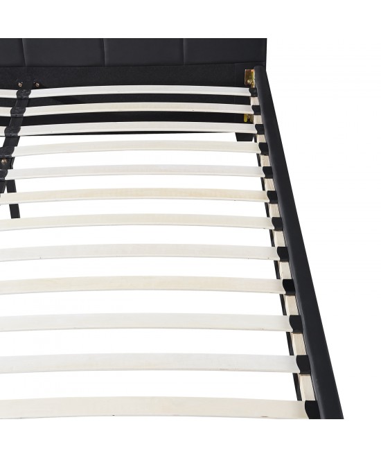 Κρεβάτι ArteLibre ABELIA Μαύρο PU 214.5x170x100cm (Στρώμα 160x200cm)