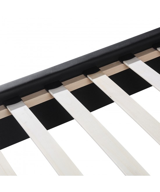 Κρεβάτι ArteLibre ABELIA Μαύρο PU 214.5x170x100cm (Στρώμα 160x200cm)