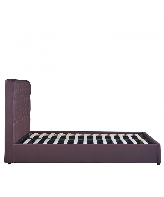 Κρεβάτι ArteLibre ARABIS Καφέ PU 220x160.5x120cm (Στρώμα 150x200cm)