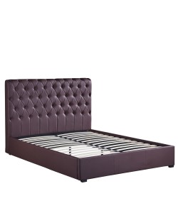 Κρεβάτι ArteLibre ARABIS Καφέ PU 220x160.5x120cm (Στρώμα 150x200cm)