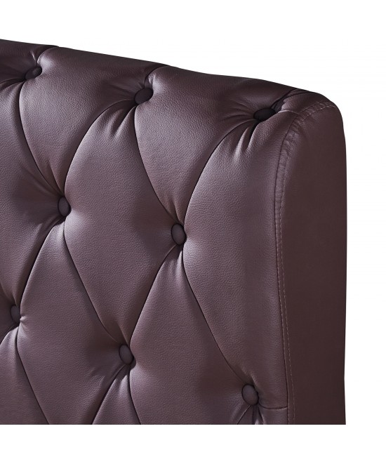 Κρεβάτι ArteLibre ARABIS Καφέ PU 220x160.5x120cm (Στρώμα 150x200cm)