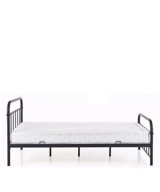 Κρεβάτι ArteLibre LIBERTY Μεταλλικό Sandy Black 209x124x93cm (Στρώμα 120x200cm)