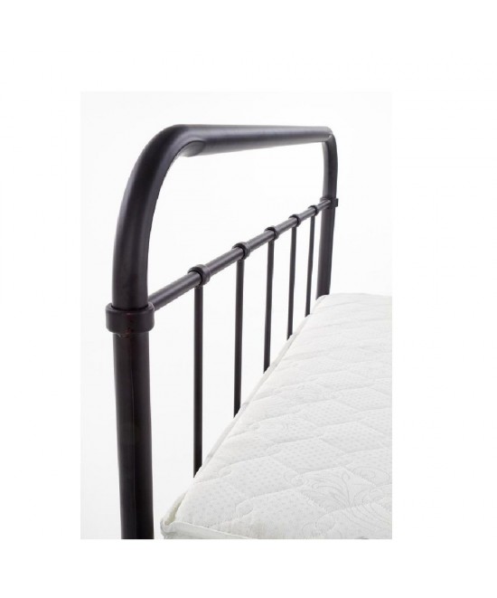 Κρεβάτι ArteLibre LIBERTY Μεταλλικό Sandy Black 209x124x93cm (Στρώμα 120x200cm)