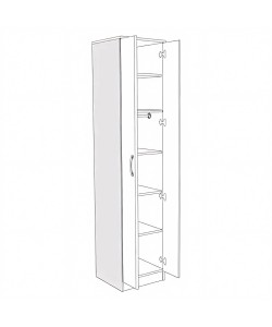 Ντουλάπα Δίφυλλη ArteLibre REIDUN Λευκό Μοριοσανίδα 60x50x195cm