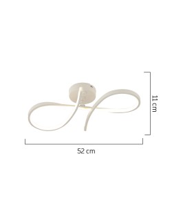 Φωτιστικό Οροφής LED ArteLibre AURIGA Λευκό Μέταλλο 52x11cm Φωτιστικό Οροφής LED ArteLibre AURIGA Λευκό Μέταλλο 52x11cm