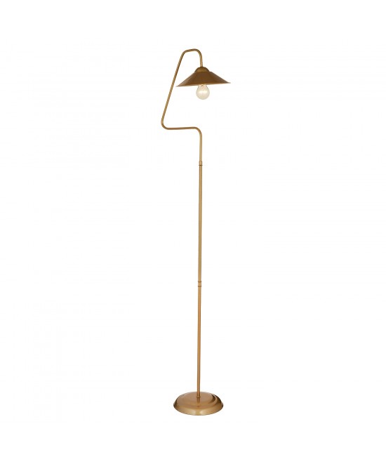 Φωτιστικό Δαπέδου ArteLibre CETUS Χρυσό Μέταλλο 18x150cm Φωτιστικό Δαπέδου ArteLibre CETUS Χρυσό Μέταλλο 18x150cm
