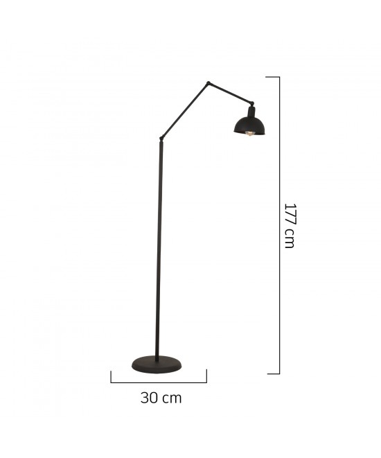 Φωτιστικό Δαπέδου ArteLibre GEMINI Μαύρο Μέταλλο 30x177cm Φωτιστικό Δαπέδου ArteLibre GEMINI Μαύρο Μέταλλο 30x177cm