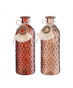 Βάζο ArteLibre Μπουκάλι Γυαλί 8.5x8.5x25cm Σε 2 Χρώματα