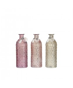 Βάζο ArteLibre Μπουκάλι Γυαλί 20cm Σε 3 Χρώματα