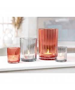 Θήκη Ρεσώ ArteLibre Γραμμές Διάφανο Γυαλί 12.5cm Σε 2 Αποχρώσεις