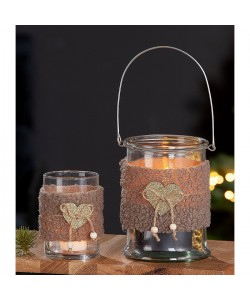 Θήκη Ρεσώ ArteLibre Με Διακόσμηση Διάφανο/Μπεζ Γυαλί 12cm