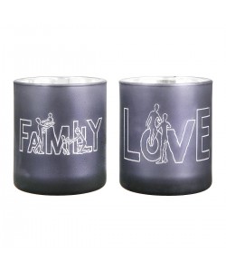 Θήκη Ρεσώ ArteLibre 'Family' Γκρι Γυαλί 8cm Σε 2 Σχέδια