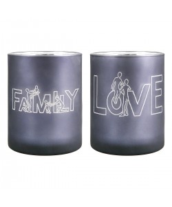 Θήκη Ρεσώ ArteLibre 'Family' Γκρι Γυαλί 12.5cm Σε 2 Σχέδια