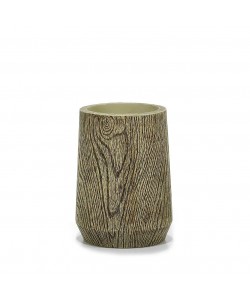 Ποτηροθήκη Όψη Ξύλου Μπεζ Polyresin