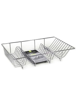 Πιατοθήκη Ασημί Μέταλλο 48x30x9.5cm