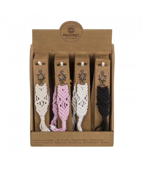 Μπρελόκ Κλειδιών Μακραμέ 80% Βαμβάκι/20% Polyester 2.7x14cm Σε 4 Χρώματα Μπρελόκ Κλειδιών Μακραμέ 80% Βαμβάκι/20% Polyester 2.7x14cm Σε 4 Χρώματα