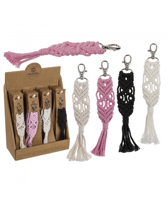 Μπρελόκ Κλειδιών Μακραμέ 80% Βαμβάκι/20% Polyester 2.7x14cm Σε 4 Χρώματα Μπρελόκ Κλειδιών Μακραμέ 80% Βαμβάκι/20% Polyester 2.7x14cm Σε 4 Χρώματα