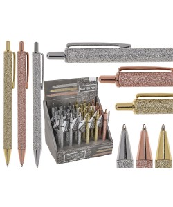 Στυλό Glitter Πλαστικό 15cm Σε 3 Χρώματα
