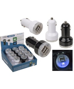 Φορτιστής Αυτοκινήτου Με 2 USB Θύρες 1Ah/2.1Ah Και Φως LED Σε 2 Χρώματα