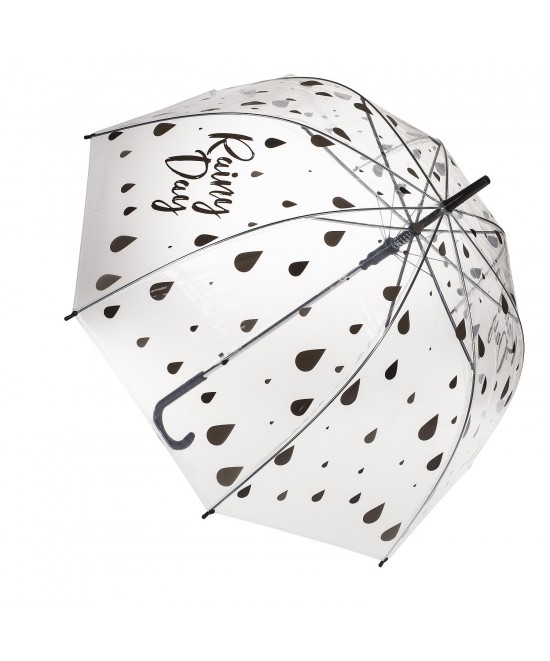 Ομπρέλα Dome Διάφανη Με Σχέδιο Και Αυτόματο Άνοιγμα 85cm Σε 4 Σχέδια