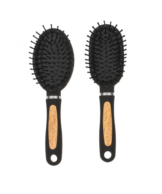 Βούρτσα Μαλλιών Μαύρο/Φυσικό Πλαστικό 18cm Σε 6 Τύπους