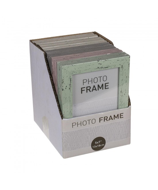 Κορνίζα 13x18cm Με Όψη Ξύλου Πλαστικό Σε 4 Χρώματα