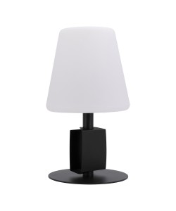 Επιτραπέζιο Φωτιστικό ArteLibre LED Φορητό MICHELLE Με Tag Μαύρο/Λευκό Μέταλλο/Πλαστικό 15.5x15.5x27.5cm