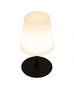 Επιτραπέζιο Φωτιστικό ArteLibre LED Φορητό MIMI Με Καπέλο Πίνακας Σημειώσεων Μαύρο/Λευκό Μέταλλο/Πλαστικό 15.5x15.5x27.5