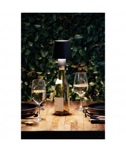 Επιτραπέζιο Φωτιστικό ArteLibre LED Φορητό PARIS Για Μπουκάλι Μαύρο Αλουμίνιο 11x11x12.5cm