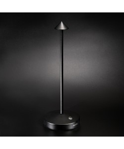 Επιτραπέζιο Φωτιστικό ArteLibre LED Φορητό ANGELINA Μαύρο Αλουμίνιο/Μέταλλο 10.5x10.5x30cm
