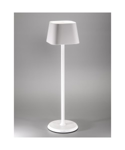 Επιτραπέζιο Φωτιστικό ArteLibre LED Φορητό GEORGINA Λευκό Αλουμίνιο 11x11x37.7cm