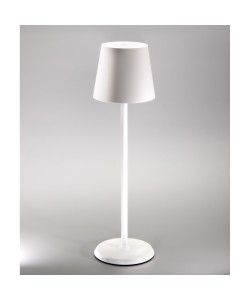 Επιτραπέζιο Φωτιστικό ArteLibre LED Φορητό FELINE Λευκό Αλουμίνιο 11x11x37.5cm