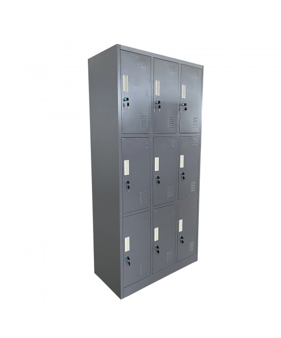Φοριαμός ArteLibre 9 Θέσεων EARNUR Σκούρο Γκρι Μέταλλο 90x45x185cm Φοριαμός ArteLibre 9 Θέσεων EARNUR Σκούρο Γκρι Μέταλλο 90x45x185cm